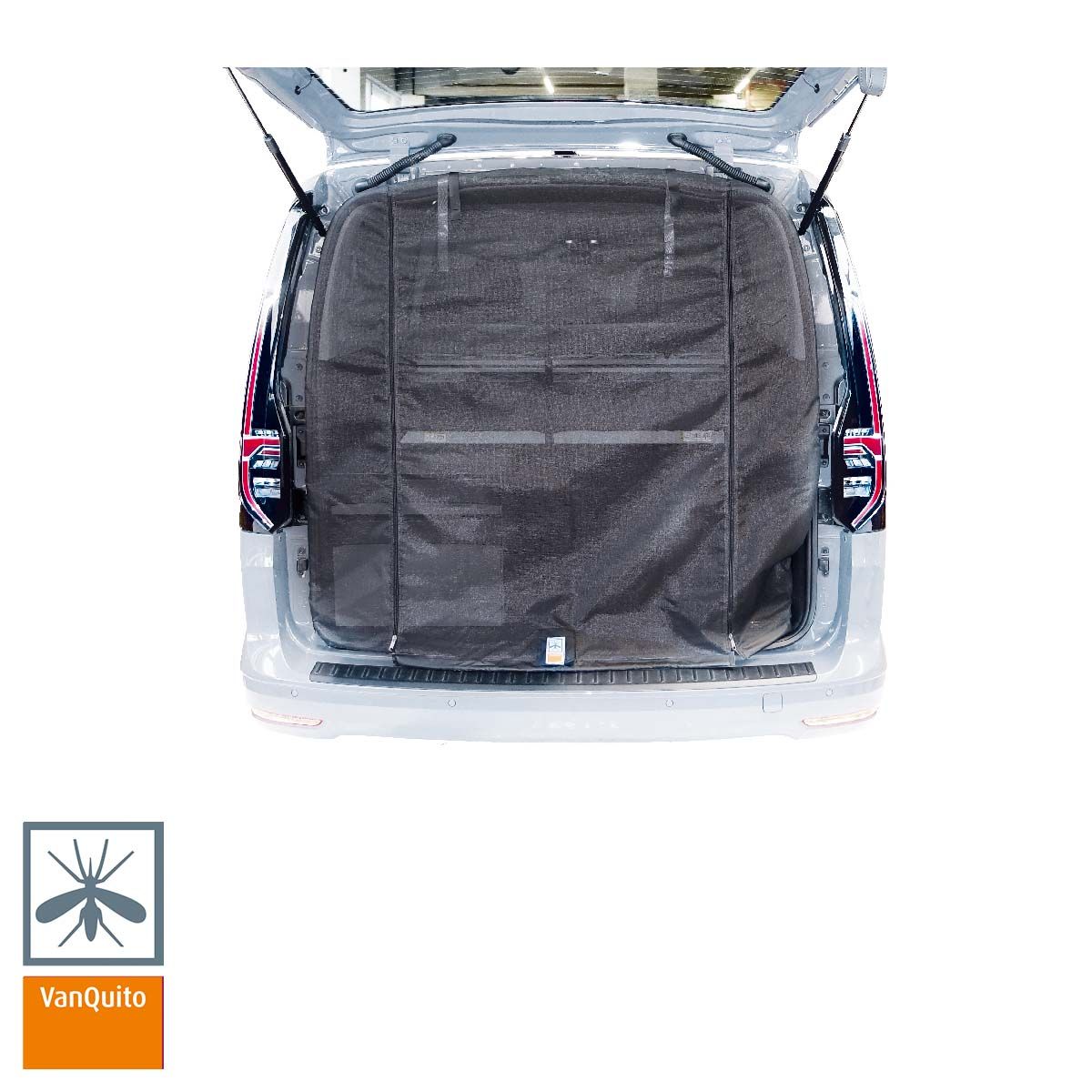 Heckmoskitonetz "Reißverschluss" für VW Caddy 5 / Caddy 5 Maxi / Insektenschutz VanQuito - Standard