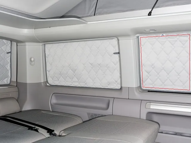BRANDRUP® ISOLITE Extreme® für das starre Fenster in Schiebetür links, VW T6.1/T6 /T5 (ab 2010 mit Vollverkleidung)